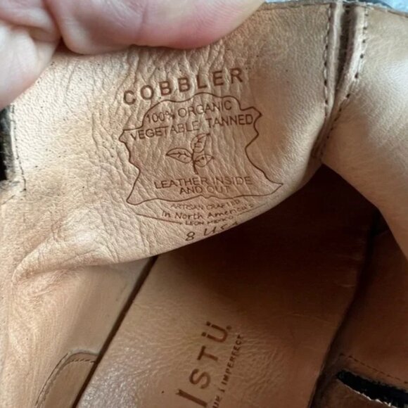 Cobbler Ankle Booties Genuine Natural Leather Handmade Distressed - Picture 11 of 15